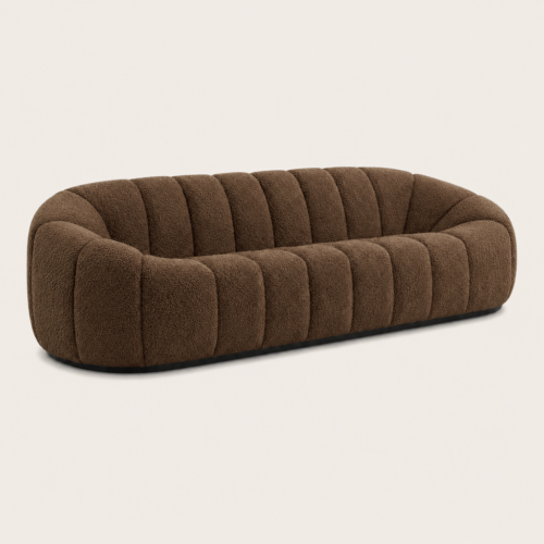 3-Seater Channel Tufted Sofa - Sofa - QONKA HOME