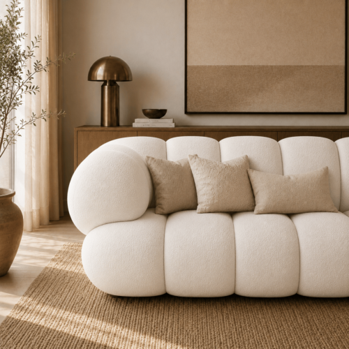 Teddy Boucle Bubble Modular Sofa Luxury Cloud‑Shape Couch For Wabi‑Sabi Living Room - Sofa - QONKA HOME