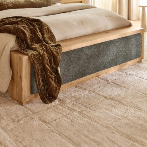 California King Upholstered Panel Bed - Bed - QONKA HOME