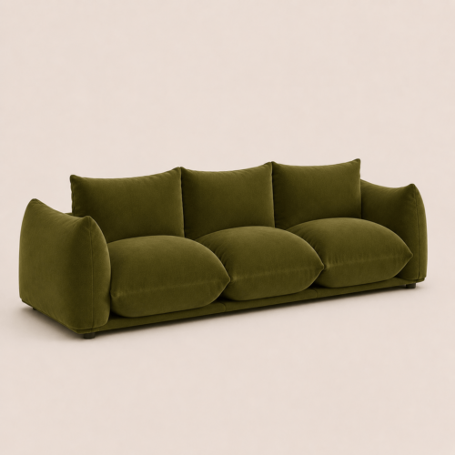4-Seater Curved Arm Sofa - Sofa - QONKA HOME