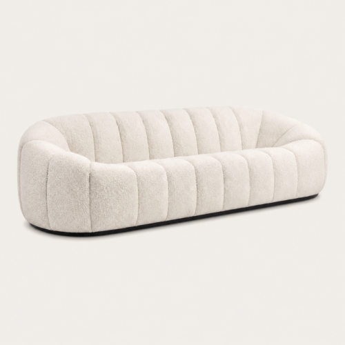 3-Seater Channel Tufted Sofa - Sofa - QONKA HOME