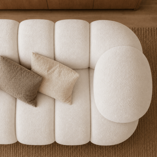 Teddy Boucle Bubble Modular Sofa Luxury Cloud‑Shape Couch For Wabi‑Sabi Living Room - Sofa - QONKA HOME