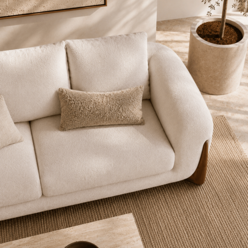 4-Seater Curved Arm Sofa - Sofa - QONKA HOME
