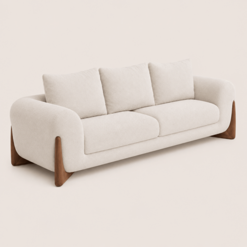 4-Seater Curved Arm Sofa - Sofa - QONKA HOME