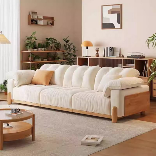Cream Style Electric Sofa Bed For Living Room - 1786435219 - QONKA HOME
