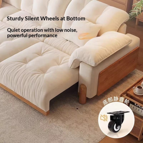 Cream Style Electric Sofa Bed For Living Room - 1786435222 - QONKA HOME