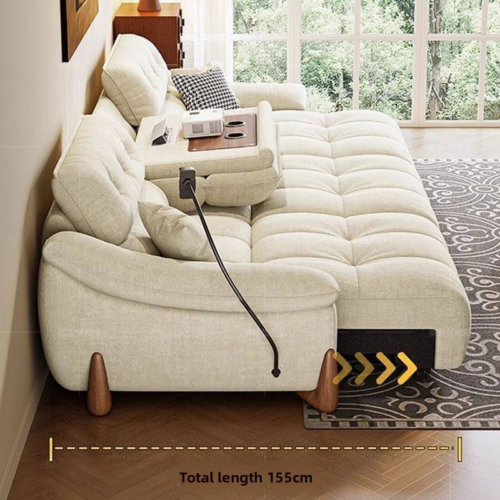 Beige Chenille Cloud Modular Sectional Sofa - Sofa - QONKA HOME