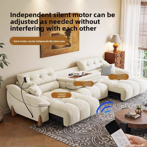 Beige Chenille Cloud Modular Sectional Sofa - Sofa - QONKA HOME