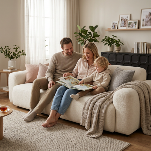 Cream Electric Sectional Sofa With Power Recliner - Sofa - QONKA HOME