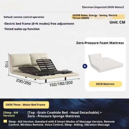 Smart Electric Adjustable Bed - Bed - QONKA HOME