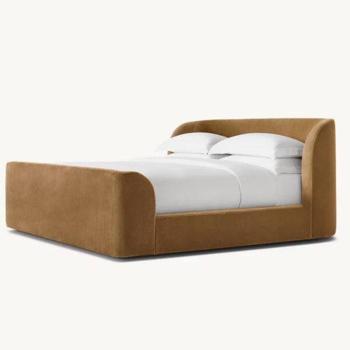 Luxury Velvet Upholstered Bed - Bed - QONKA HOME