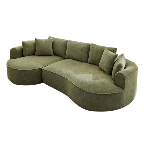 Curved Sofa Couch With Chaise - Sofa - QONKA HOME