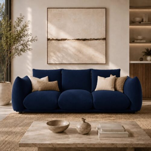 4-Seater Curved Arm Sofa - Sofa - QONKA HOME