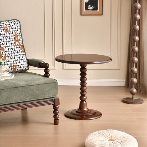 Mid-Century Small Side Table Solid Wood Vintage End Table - Coffee table - QONKA HOME
