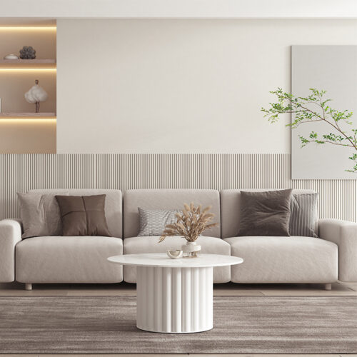 Minimalist Sintered stone coffee table set - Coffee table - QONKA HOME