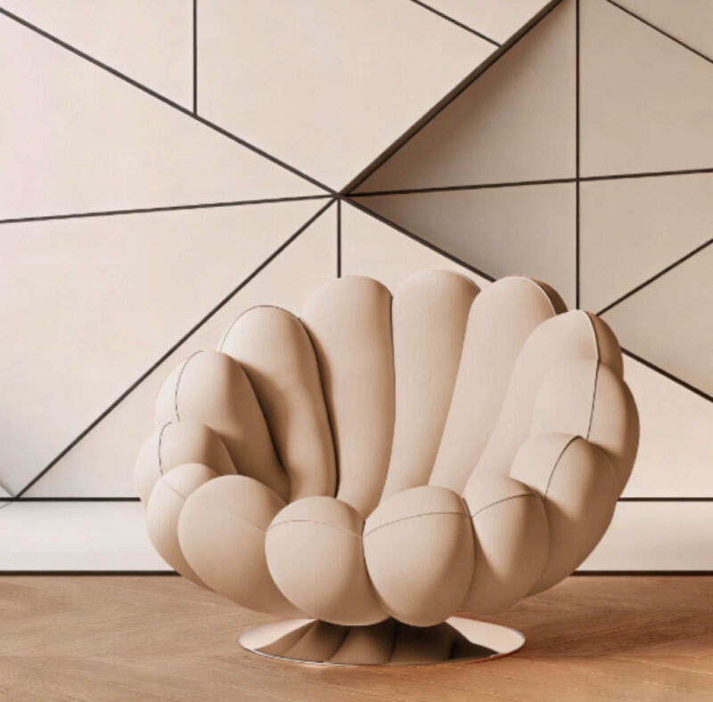 Nordic-Style Swivel Anemone Chair - Living room furniture - QONKA HOME