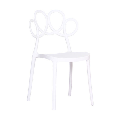 Creative Hollow Flower Back Plastic Dining Chair Stackable Modern Side Chair Multi‑Color Optional for Home Cafe - Dining...
