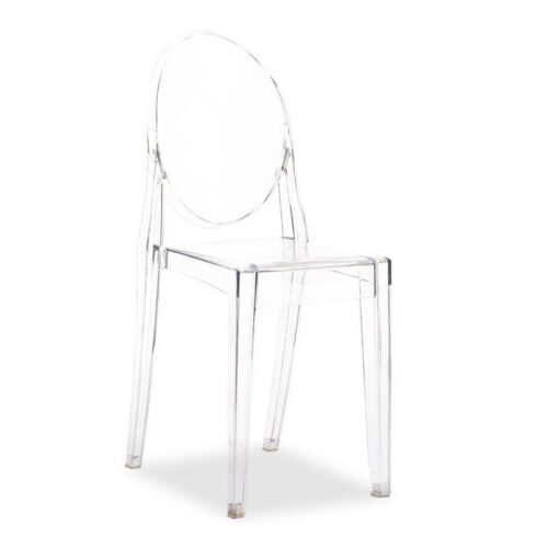 Modern Transparent Plastic Dining Chair Ghost Side Chair for Dining Room - Dining chair - QONKA HOME