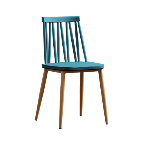 Windsor Style Dining Chair PP Seat Board Iron Frame Modern Plastic Side Chair for Home Kitchen Restaurant Cafe - Dining ch...