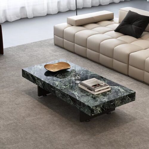Italian Minimalist Sintered Stone Coffee Table, Rectangle & Square - Coffee table - QONKA HOME