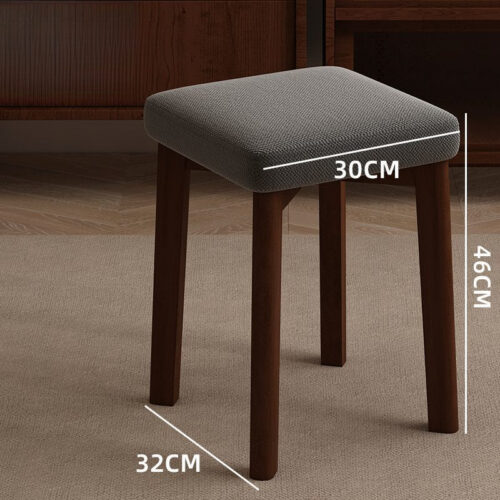 Stackable Solid Rubber Wood Stool Upholstered Cushioned Square Stool Multi-purpose Dining Stool for Home Kitchen - Dining ...