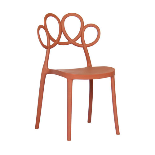 Creative Hollow Flower Back Plastic Dining Chair Stackable Modern Side Chair Multi‑Color Optional for Home Cafe - Dining...