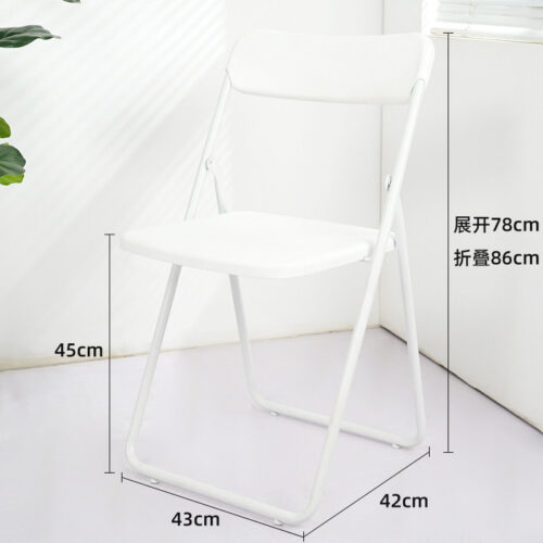PP Plastic Folding Dining Chair Metal Iron Frame Lightweight Foldable Side Chair for Home Party Balcony Event - Dining cha...
