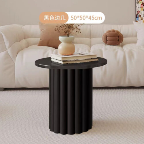 Nordic Minimalist Off-White Round Coffee Table Set - Coffee table - QONKA HOME