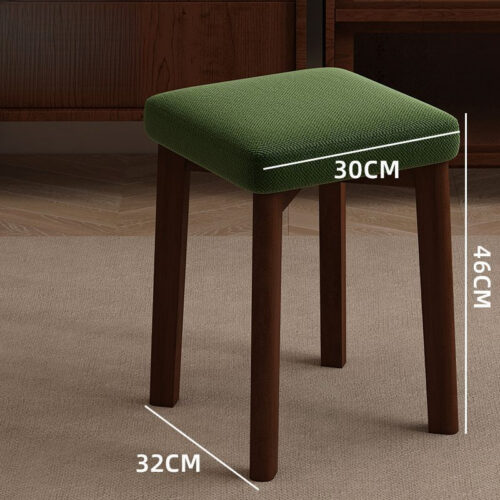 Stackable Solid Rubber Wood Stool Upholstered Cushioned Square Stool Multi-purpose Dining Stool for Home Kitchen - Dining ...