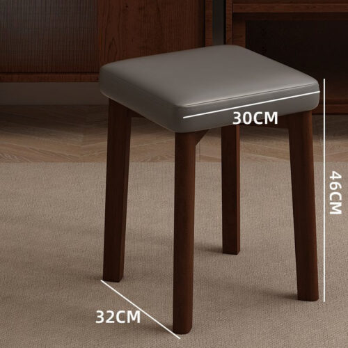 Stackable Solid Rubber Wood Stool Upholstered Cushioned Square Stool Multi-purpose Dining Stool for Home Kitchen - Dining ...