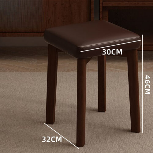 Stackable Solid Rubber Wood Stool Upholstered Cushioned Square Stool Multi-purpose Dining Stool for Home Kitchen - Dining ...