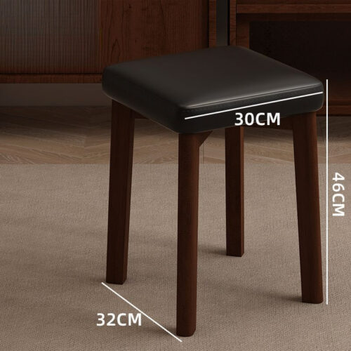 Stackable Solid Rubber Wood Stool Upholstered Cushioned Square Stool Multi-purpose Dining Stool for Home Kitchen - Dining ...