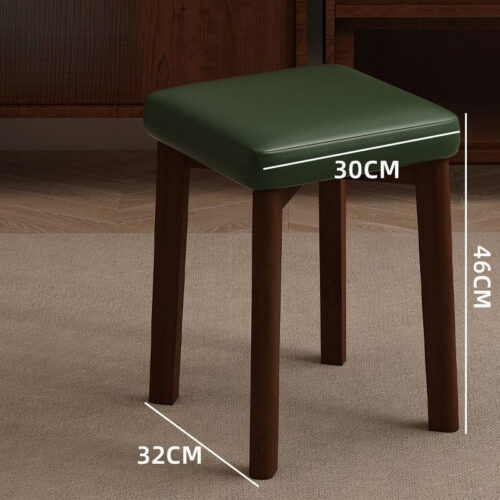 Stackable Solid Rubber Wood Stool Upholstered Cushioned Square Stool Multi-purpose Dining Stool for Home Kitchen - Dining ...