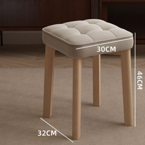 Stackable Solid Rubber Wood Stool Upholstered Cushioned Square Stool Multi-purpose Dining Stool for Home Kitchen - Dining ...