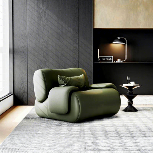 Italian-style Single-seater Sofa Chair - Sku 3 Olive Green - QONKA HOME