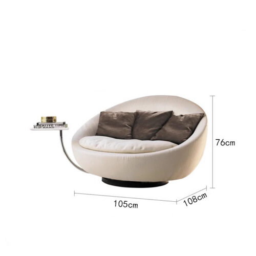 Creative Curved Swivel Chair - Living room furniture - QONKA HOME