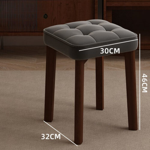 Stackable Solid Rubber Wood Stool Upholstered Cushioned Square Stool Multi-purpose Dining Stool for Home Kitchen - Dining ...