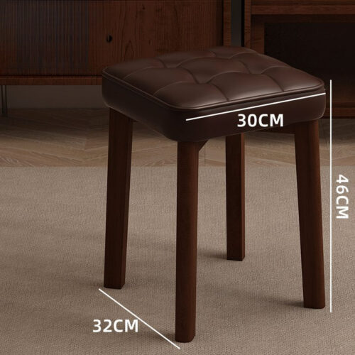 Stackable Solid Rubber Wood Stool Upholstered Cushioned Square Stool Multi-purpose Dining Stool for Home Kitchen - Dining ...