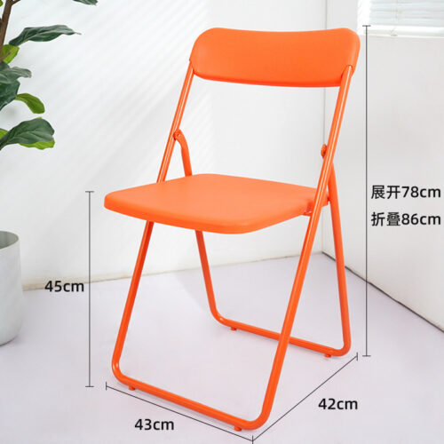 PP Plastic Folding Dining Chair Metal Iron Frame Lightweight Foldable Side Chair for Home Party Balcony Event - Dining cha...