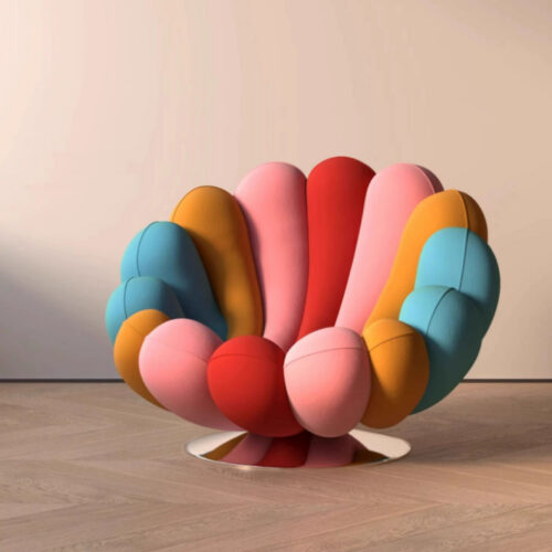 Nordic-Style Swivel Anemone Chair - Living room furniture - QONKA HOME