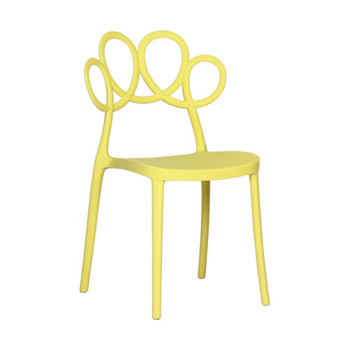 Creative Hollow Flower Back Plastic Dining Chair Stackable Modern Side Chair Multi‑Color Optional for Home Cafe - Dining...