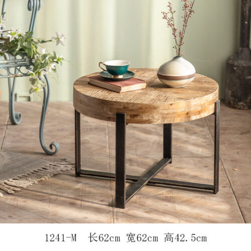 Square Distressed Solid Wood Side Table Vintage Washed Wood Accent Stool for Living Room Bedroom - Bedside table - QONKA HOME