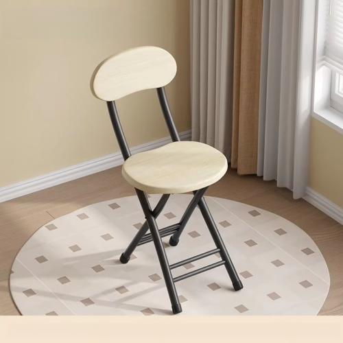 Folding Dining Chair Thick Carbon Steel Legs MDF Seat Back Foldable Side Chair for Home Kitchen Apartment - Dining chair -...