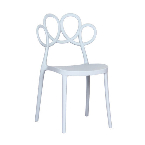 Creative Hollow Flower Back Plastic Dining Chair Stackable Modern Side Chair Multi‑Color Optional for Home Cafe - Dining...