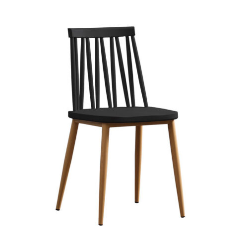 Windsor Style Dining Chair PP Seat Board Iron Frame Modern Plastic Side Chair for Home Kitchen Restaurant Cafe - Dining ch...