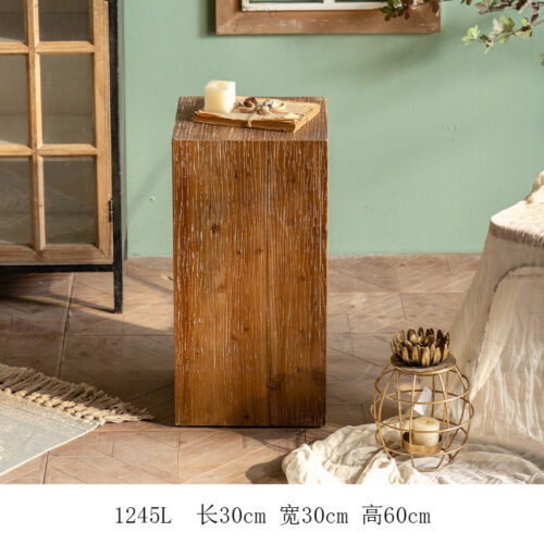 Rustic Distressed Wood Center Table Hexagonal Trapezoidal Rectangular - Coffee table - QONKA HOME