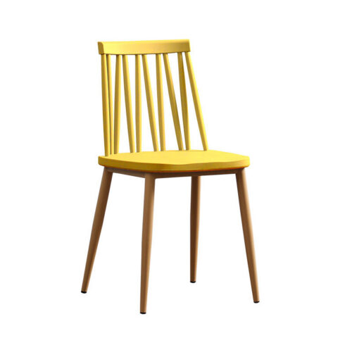 Windsor Style Dining Chair PP Seat Board Iron Frame Modern Plastic Side Chair for Home Kitchen Restaurant Cafe - Dining ch...