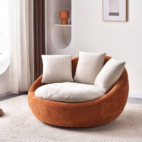 Bird’s Nest Lounge Chair, High-End Swivel Single-Seater Sofa - Living room furniture - QONKA HOME