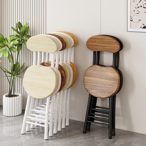 Folding Dining Chair Thick Carbon Steel Legs MDF Seat Back Foldable Side Chair for Home Kitchen Apartment - Dining chair -...