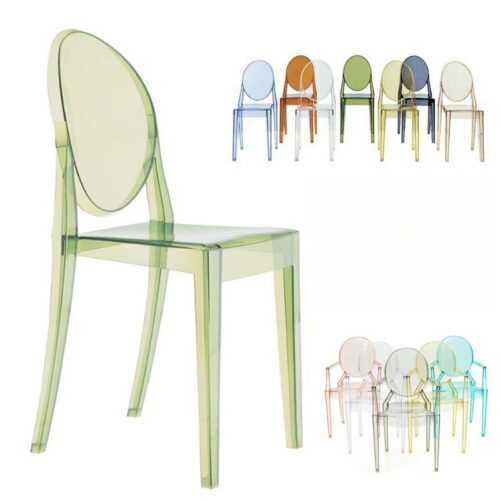 Modern Transparent Plastic Dining Chair Ghost Side Chair for Dining Room - Dining chair - QONKA HOME